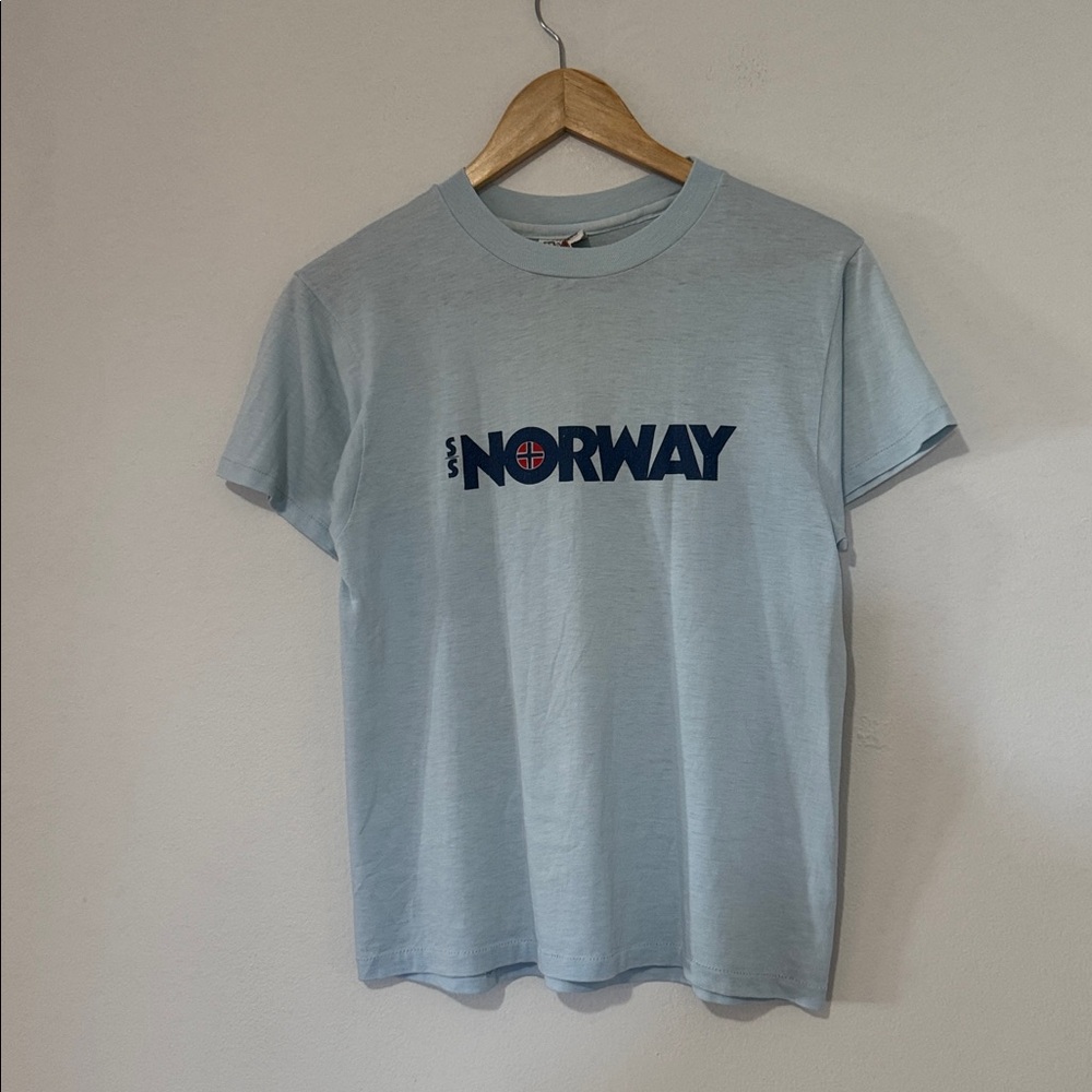 Vintage SS Norway T-Shirt / 70s / 80s / Medium / Single Stitch